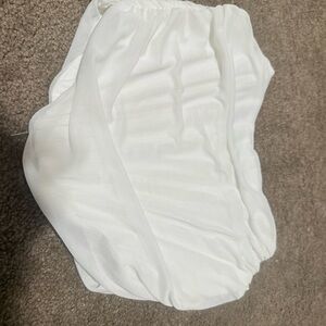 White strapless corset